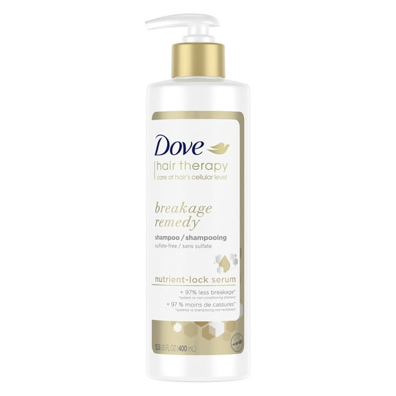 Dove Hair Therapy Breakage Remedy Hair Shampoo with Nutrient Lock Serum, 13.5 Oz