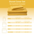 thumbnail image 3 of PURE ERA King Size Duvet Cover Set 100% Cotton Jersey Knit Cotton Yellow ( 1 Duvet Cover + 2 Pillow Shams,Zipper Closure), 3 of 6