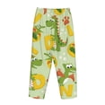 thumbnail image 5 of Disketp Cartoon Dinosaurs Print Women'S Comfy Pajama Pants Casual Drawstring Palazzo Lounge Wide Leg Pants, 5 of 9
