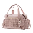 thumbnail image 3 of Bolsa de pañales, bolso de hombro para mamá, grande, ligero, bolsa de almacenamiento para guardería, bolsa para bebé, bolsa de hospital para mamá, , Gris rosado pálido, 3 of 8
