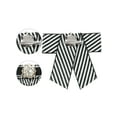 thumbnail image 3 of INSPIRE CHIC Women's Striped Rhinestone Bow Tie Fashion Chain Bow Tie Pin for Shirts, 3 of 5