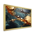 thumbnail image 2 of Designart "Serene Dream Gold and Green Abstract Marble IV" Abstract Framed Wall Art Decor - Modern Gold Abstract Marble Entryway Framed Wall Art Print, 2 of 6