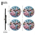 thumbnail image 2 of Battery Operated Analog Wall Clocks Non-Ticking Silent Modern Clock Decorative for Home,Office-Five Bluebird Sitting On Cherry Blossom Branches(12inch), 2 of 4