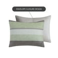 thumbnail image 3 of Regency Heights 5 Piece Stripe Comforter Set, Twin Size Bed in a Bag Bedding Set for Dorm Room, Comforter Bed Set with Flat Sheet and Fitted Sheet, Green/Grey, 3 of 7