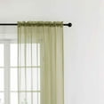 thumbnail image 4 of Regal Home Collections Solid Lightweight Voile Sheer Curtains - Rod Pocket Curtains - Sheer Window Curtain Panels for Living Room, Bedroom - Sheer Drapes 52in W x 84in L - 2 Panels, Green, 4 of 5