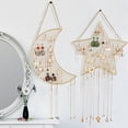 thumbnail image 4 of Shengyu Moon Star Shaped Jewelry Rack Nordic Style Iron Grid Earrings Gold Color Wall Mounted Pendent Decor Bathroom Home Star Star, 4 of 6