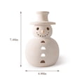 thumbnail image 4 of Christmas Decorations - Handmade Terracotta Snowman Figurines - 1 Pack White Clay Winter Decor Holiday Rustic Unique Decor for Home Table Room Farmhouse Indoor Outdoor,M,11.5", 4 of 12