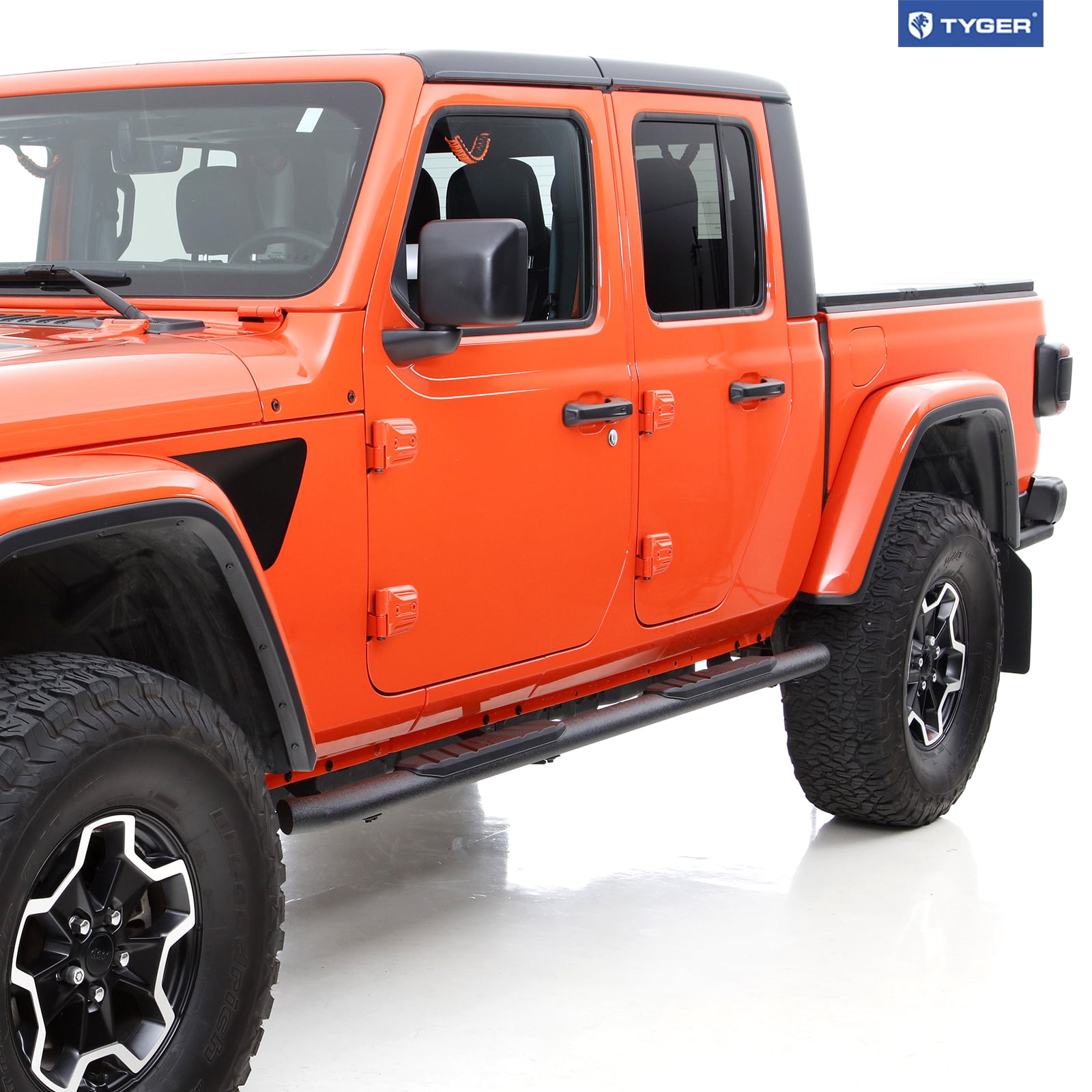 Tyger Auto 3.5" Rider Running Boards Compatible with 2020-2026 Jeep Gladiator JT | TG-SS2J35198 | Side Step Rail Nerf Bars