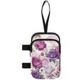 thumbnail image 2 of COEQINE Forearm Crutch Bag Walking Stick Pouch Bag Purple Pink Rose Elbow Crutch Organizer, Two Zippered Pockets, Lightweight, Hands-Free, for Women Men & Seniors, 2 of 7