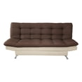 thumbnail image 1 of Sofá Cama Beige Chocolate Moderno 3 Posiciones NORVAL tela de lino estructura de madera pata metálica, 1 of 6