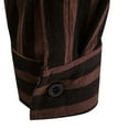 thumbnail image 5 of DDAPJ pyju Mens Casual Dress Shirt Long Sleeve Striped Button Down Shirts Regular Fit Untucked Shirt with Pocket Coffee L, 5 of 9