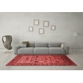thumbnail image 3 of Ahgly Company Indoor Square Oriental Red Industrial Area Rugs, 6' Square, 3 of 4