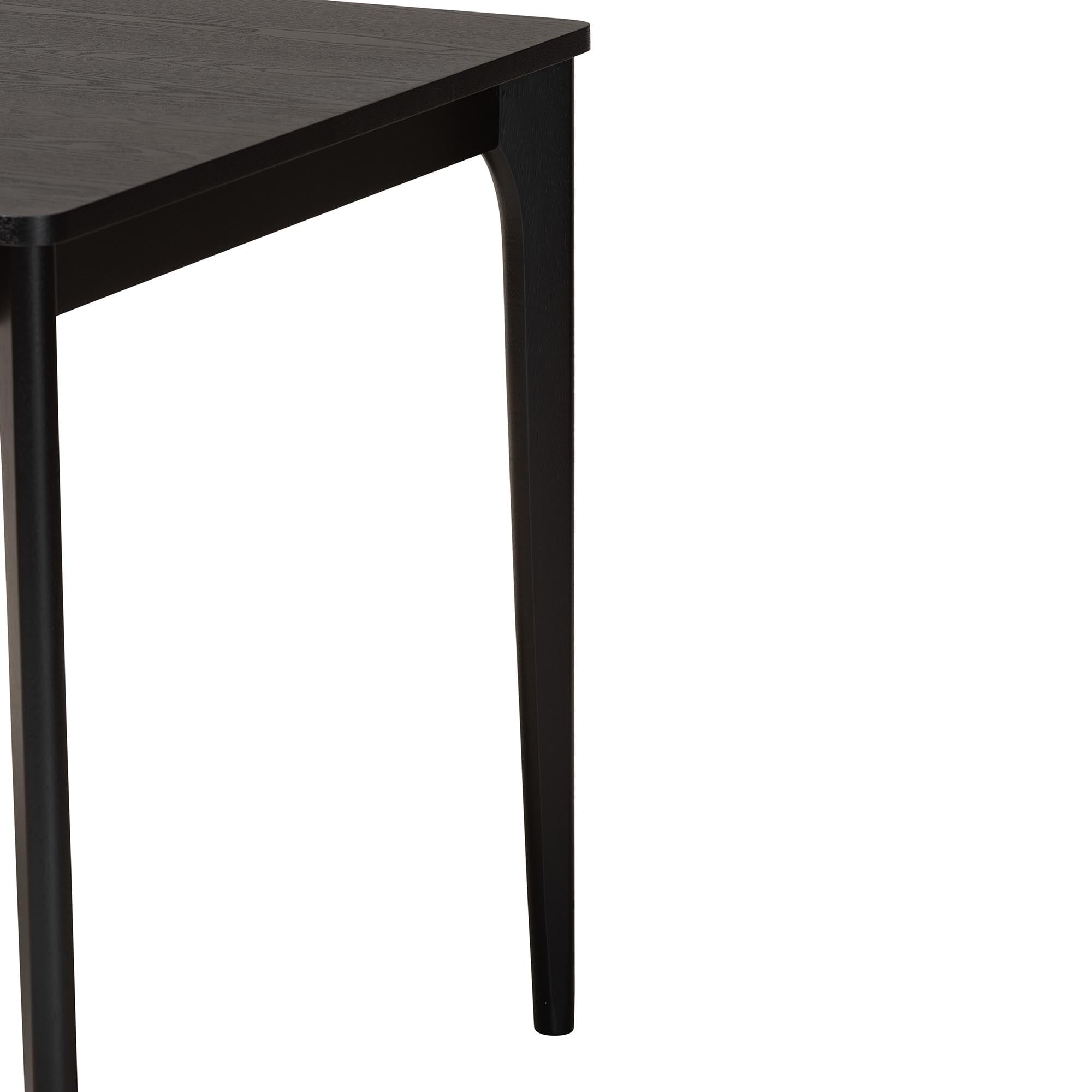 Baxton Studio Sherwin Mid-Century Modern Black Finished Wood Dining Table