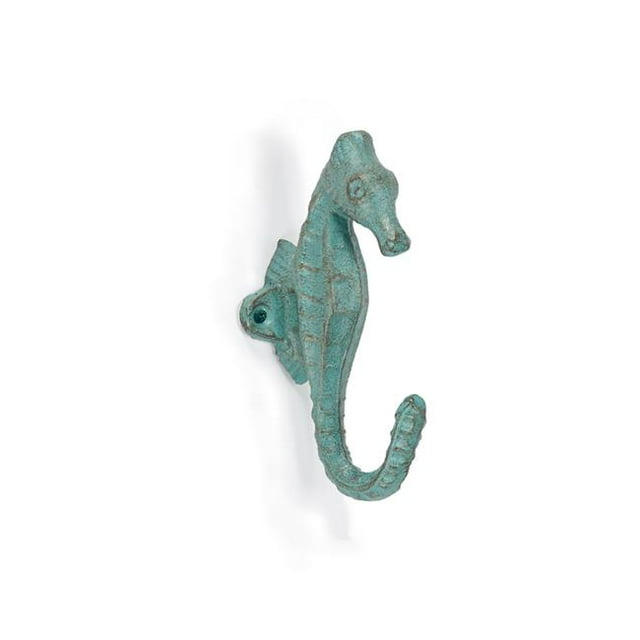Abbott Collection AB-27-IRONAGE-274 Crochet Mural Hippocampe de 5 Po, Verdigris