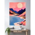 thumbnail image 2 of Pink, Moon, Matisse Style, Mountains, Fauvism Poster Wall Art, Modern Wall Decor For Living Room Bedroom, 24x36 UNFRAMED, 2 of 3