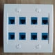 thumbnail image 3 of 3X Placa de Pared Ethernet 8 Puertos - Doble Banda Cat6 RJ45 Conector Cable de Red Placa Frontal Hembra Una Hembra - Azul, 3 of 5