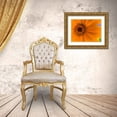 thumbnail image 3 of Grayscale 14x12 Gold Ornate Wood Framed with Double Matting Museum Art Print Titled - Orange Wildflower II, 3 of 4