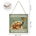 thumbnail image 2 of Golden Retriever Hanging Wood Sign Home Decor, Funny Pet Dog Sign Home Decor Pet Owner Gift, Home Decor Gift, Bedroom Decoration Wall Art Hanging Sign 12x12 inches, 2 of 8