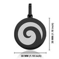 thumbnail image 2 of Stainless Steel Koru (Spiral) Maori Symbol Round Medallion Pendant Necklace, 2 of 3