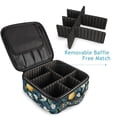 thumbnail image 4 of FORMRS Travel Makeup Bag Large Capacity Train Case Cosmetic Organizer with Adjustable Dividers, Floral Lemon, 4 of 8