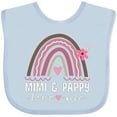 thumbnail image 3 of Inktastic Mimi and Pappy Love Me Rainbow Girls Baby Bib, 3 of 4