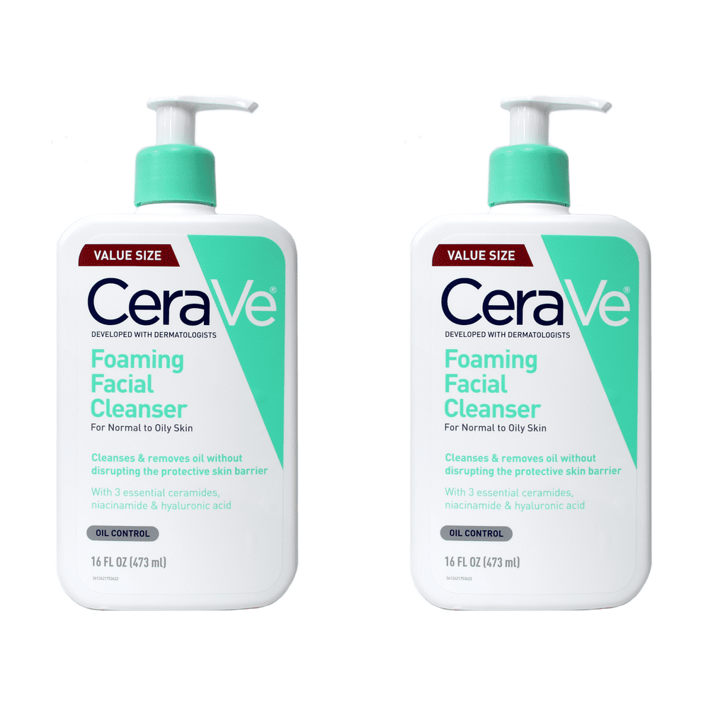 Cerave Foaming Facial Cleanser For Normal To Oily Skin With Hyaluronic