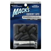 Mack's Covert Ops Soft Foam Shooting Ear Plugs, 7 Pair Plus Travel Case - 32 dB High NRR - Comfortable Earplugs for Hunting, Tactical, Target, Skeet and Trap Shooting