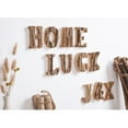 thumbnail image 5 of Raindrops 1Pc Letter H Solid Wood Ornament Rectangular Shape For Bark Material Decor, 5 of 8