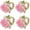 Pink, variant on Vikakiooze Home Decor , 4PCS Rose Flower Napkin Rings Artificial Flower Napkin Holders Serviette Buckles