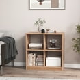 thumbnail image 3 of Giantex 4-Cube Bookcase, Freestanding Open Bookshelf, Storage Wooden Display Shelf, Natural, 3 of 8