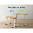 thumbnail image 4 of DESINO 60Inch Electric Height Adjustable Standing Desk, Splice Board Electric Stand up Desk Home Office, Computer Desk Memory Preset, Light Rustic Brown, 4 of 9