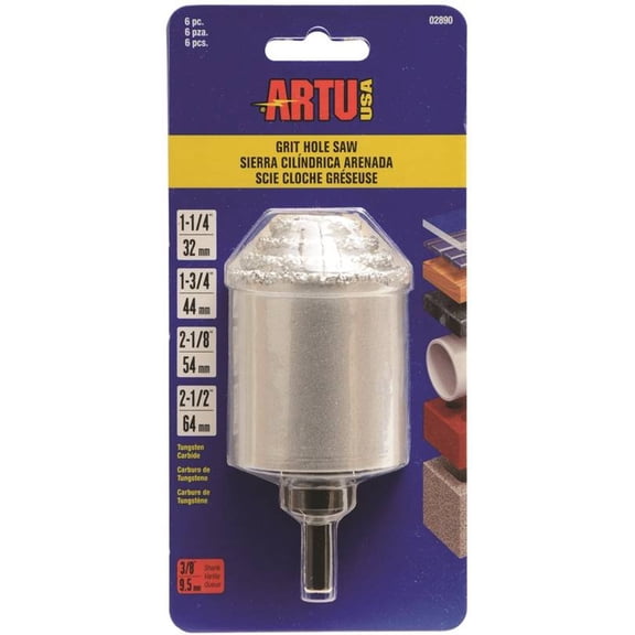 ARTU Tungsten Carbide Grit Hole Saw Set (6-Piece)