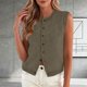 thumbnail image 5 of Cardigans de Verano para Mujeres Ligero Casual Pecho de Punto sin Mangas Chaleco Corto, 5 of 5