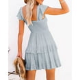 thumbnail image 3 of Sherrylily Summer Women Ruffle Dresses Elastic Empire Waist A-line Layered Swing Flowy Mini Dress, 3 of 4