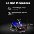 thumbnail image 4 of 12V Electric Pedal Go Kart Car for Kids, Folder Ride on Toys Car with Adjustable Seat, Kids' Electric Vehicles with Music / Flashing Light for Boys Girls Age 3-8 Years Old, Blue, 4 of 9