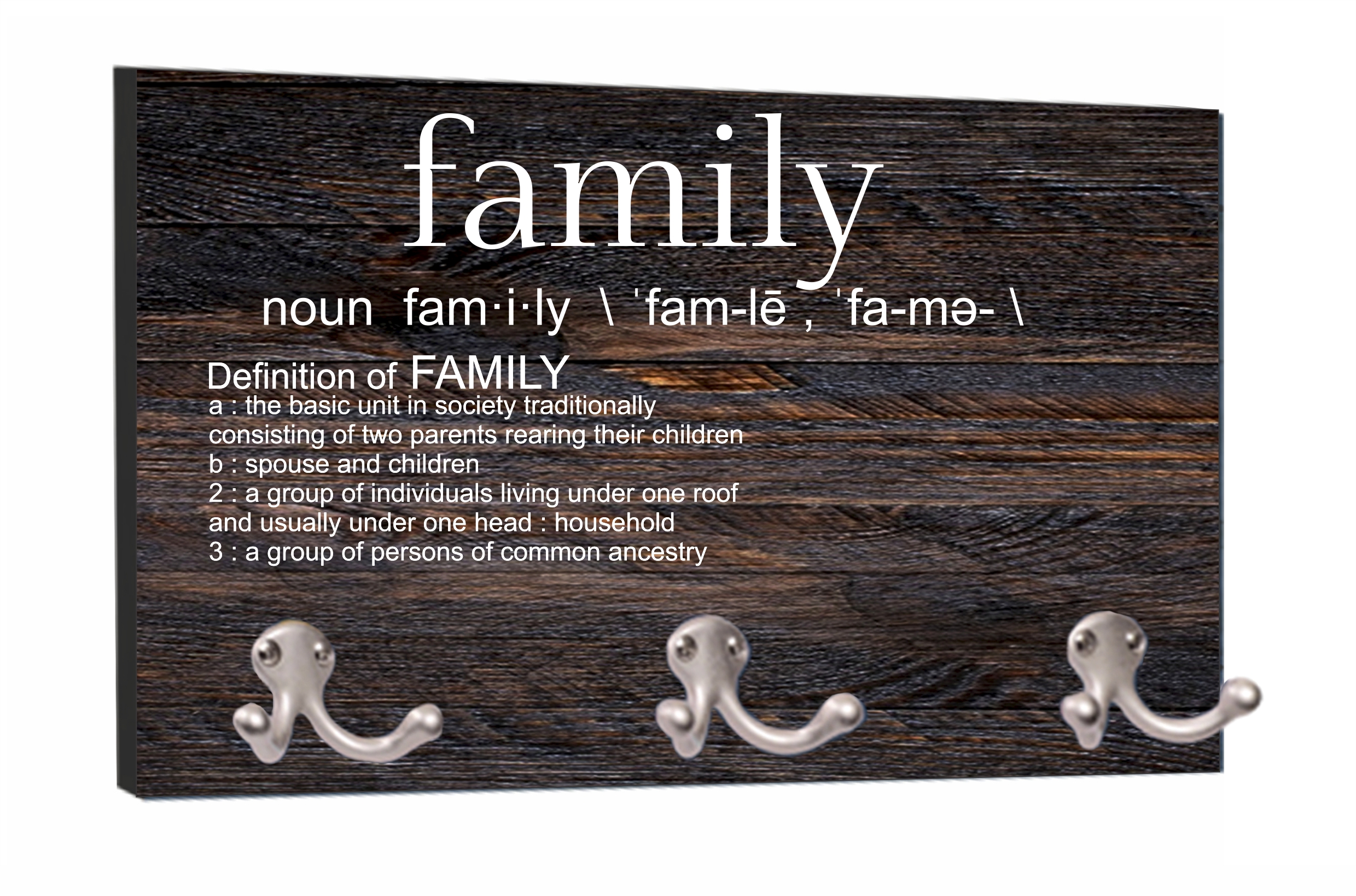 Family Dictionary Definition Wood Print Novelty 8" by 16