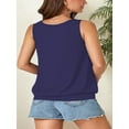 thumbnail image 4 of Women Summer V Neck Tank Top Loose Fit Flowy Sleeveless Shirt, 4 of 5