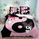 thumbnail image 1 of Juego de cama de Hello Kittys, ropa de cama de 2 piezas, 135x200cm, con estampado 3D de dibujos animados de Anime, Kuromi Melody Girl, 1 of 4