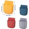 thumbnail image 4 of Boîte de Rangement Télécommande Organisateur Multimédia Multifonction Support de Cellulaire Auto-Adhésif Sans Trou Conteneur 5 Pcs Organisateurs de Placard, 4 of 8