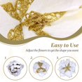 thumbnail image 4 of Flores navideñas artificiales Alupssuc Poinsettia, 16 unidades, oro blanco, 4 of 8