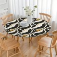 thumbnail image 3 of Black White Gold Wave Marble Pattern Round Fitted Tablecloth with Elastic Edge,Dining Table Cover Waterproof,Outdoor Round Tablecloth for Camping,Dining,Indoor and Outdoor, 3 of 7