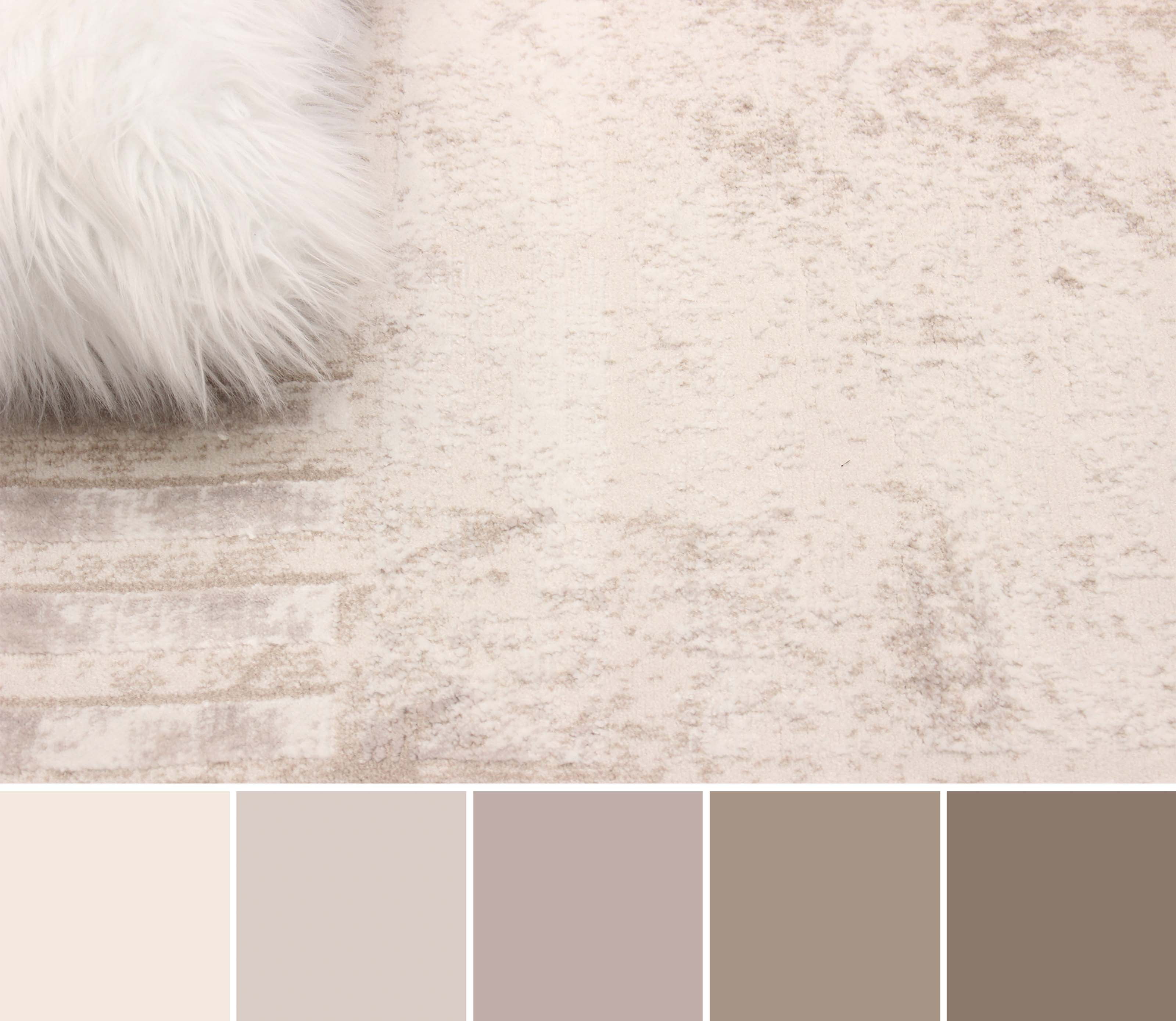 ECARPET Monica Tapis Contemporain / Moderne pour Salon, Chambre, Salle A Manger, Entrée, Couloir et Plus Encore.