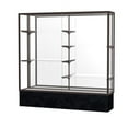 thumbnail image 2 of Waddell 573PB-SN-SS Monarch 72 x 72 x 16 in. Silver Swirl Base Lighted Floor Display Case, Plaque Back - Satin, 2 of 7