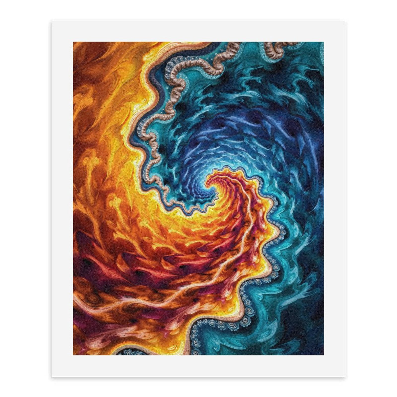 Paint By Numbers Kit for Adults Beginner - DIY Colorful Spiral Abstract Art Canvas Painting Kits for Adults, Frameless Paint By Number for Adults for Home Wall Decor 16x20 Inch