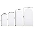 thumbnail image 3 of Efavormart Set Of 4 | Matte White Spandex Fitted Wedding Arch Covers For Round Top Chiara Backdrop Stands - 4ft,5ft,6ft,7ft, 3 of 11
