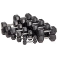 thumbnail image 4 of Signature Fitness Hex Dumbbells Strength Workout Equipment Set, 40 lbs, 4 of 4