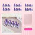 thumbnail image 2 of Uñas postizas adhesivas Sevgob 30 piezas, almendra mediana, leopardo morado, 2 of 7