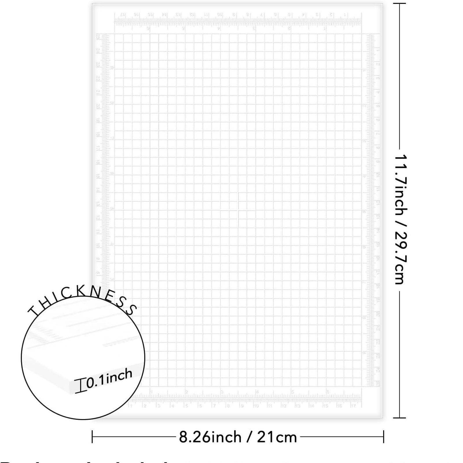 Self- Routine Cutting Mat, 24X36 In, Heat Resistant Mat, Non Slip Pads, Craft Tools, Hobby Projects, Translucent, 1 Pc