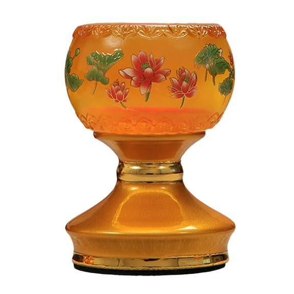 Ghee Lamp Holder Candle Holder Buddhist Supplies Candle Stand Tea Light Holder Butter Lamp Holder for Table Centerpiece Ornament Style B