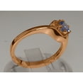 thumbnail image 4 of LBG British Made 10k Rose Gold Ring with Natural Tanzanite Womens Engagement Ring - 33 size options - Size 7.25, 4 of 5